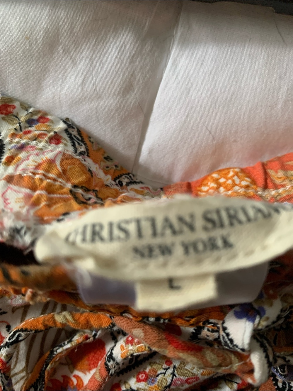 Christian Siriano Multicolor Paisley Wide-Leg Crop Pants - Picture 3 of 7